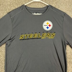 Pittsburgh‎ Steelers Mens Medium Gray Long Sleeve Shirt NFL Team Apparel